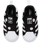 Girls Black & White Superstar 360 Trainers, 1, hi-res