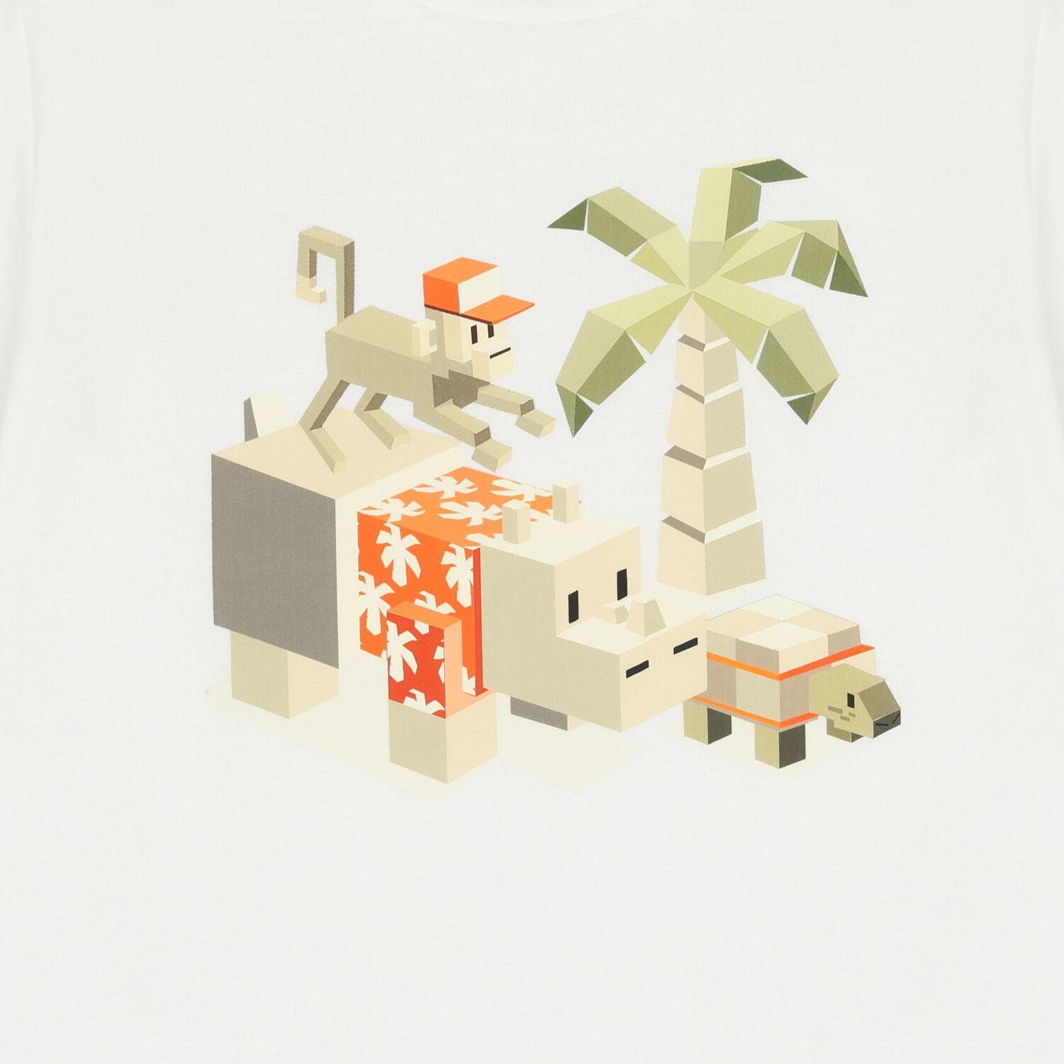 Boys White, Green & Orange Shorts Set, 1, hi-res