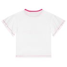 Girls White Flower T-Shirt, 1, hi-res