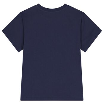 Navy Blue Teddy Bear Logo T-Shirt