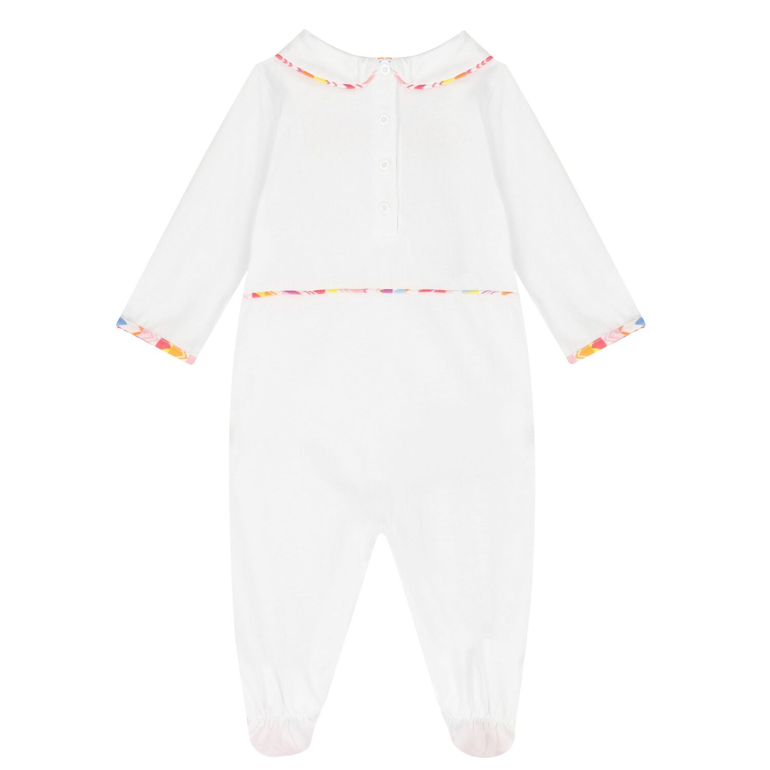Baby Girls White Zigzag Babygrow Gift Set, 1, hi-res