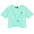 Girls Green Logo T-Shirt, 4, hi-res