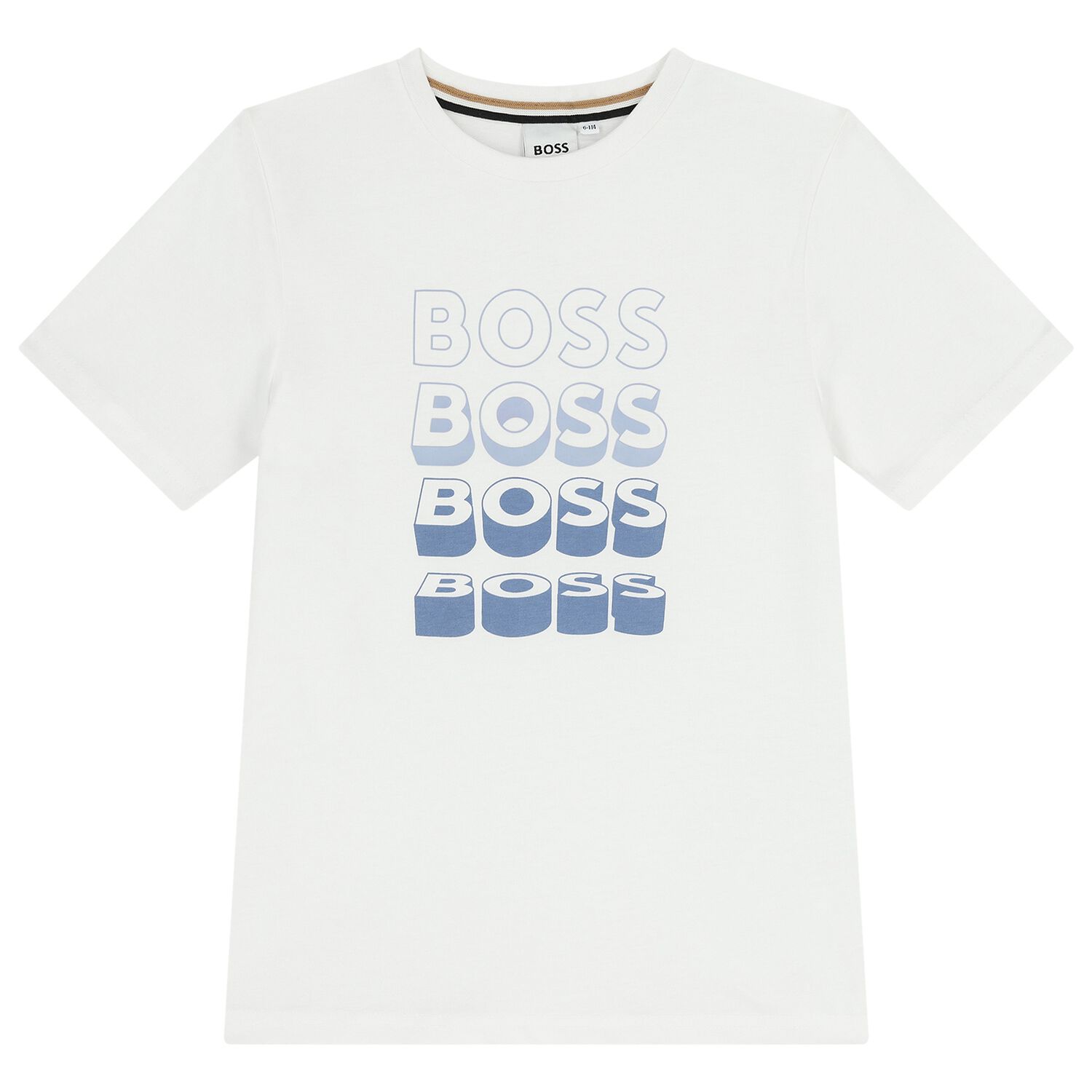 Boys White Logo T-Shirt, 1, hi-res