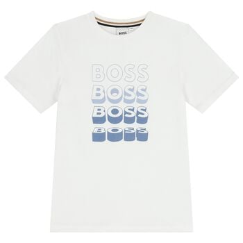Boys White Logo T-Shirt