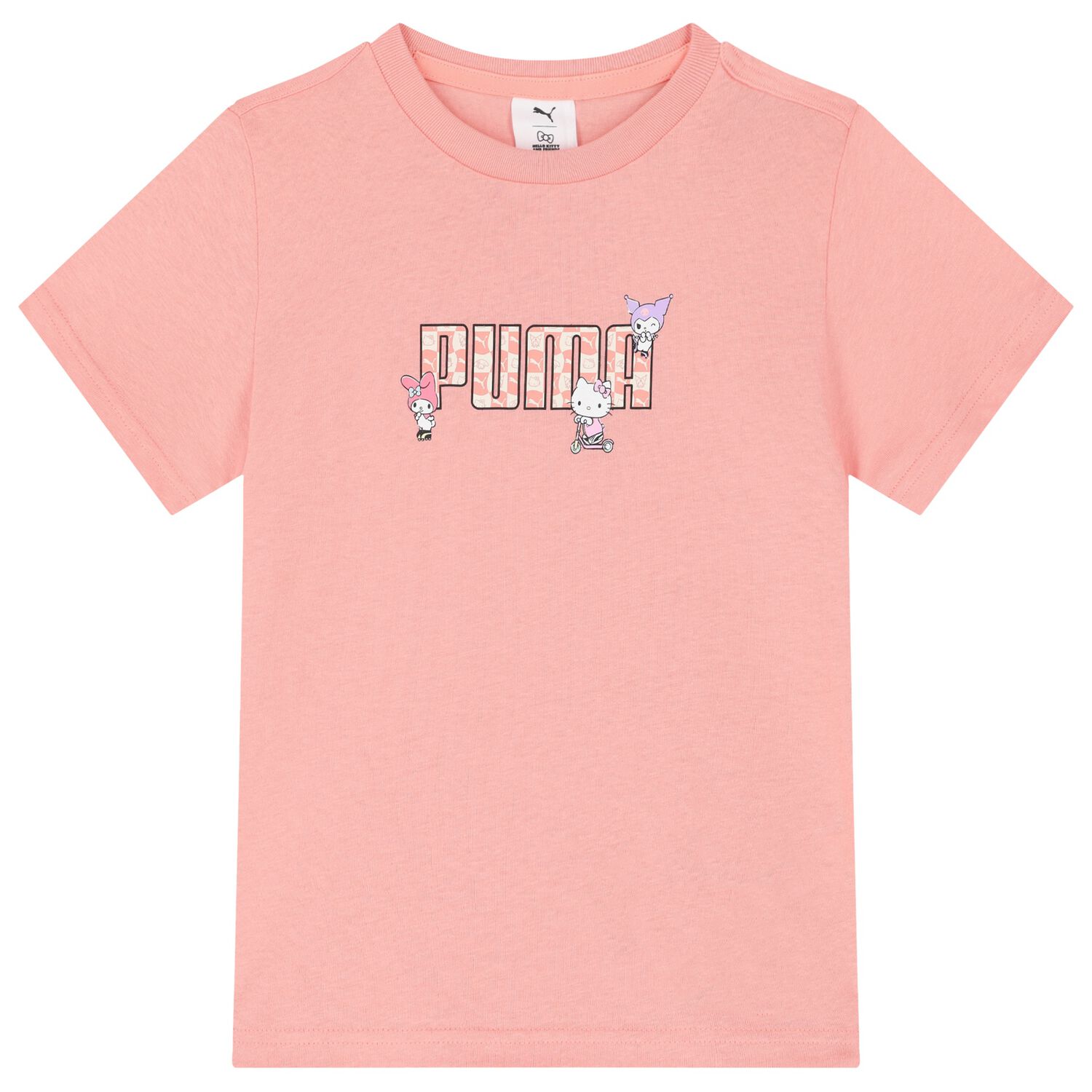 Girls Pink Hello Kitty Logo T-Shirt, 2, hi-res