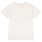 Girls Ivory Zig Zag Logo T-Shirt, 1, hi-res