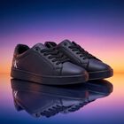 Black Logo Trainers, 1, hi-res