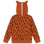 Boys Brown Fox Zip Up Top, 1, hi-res