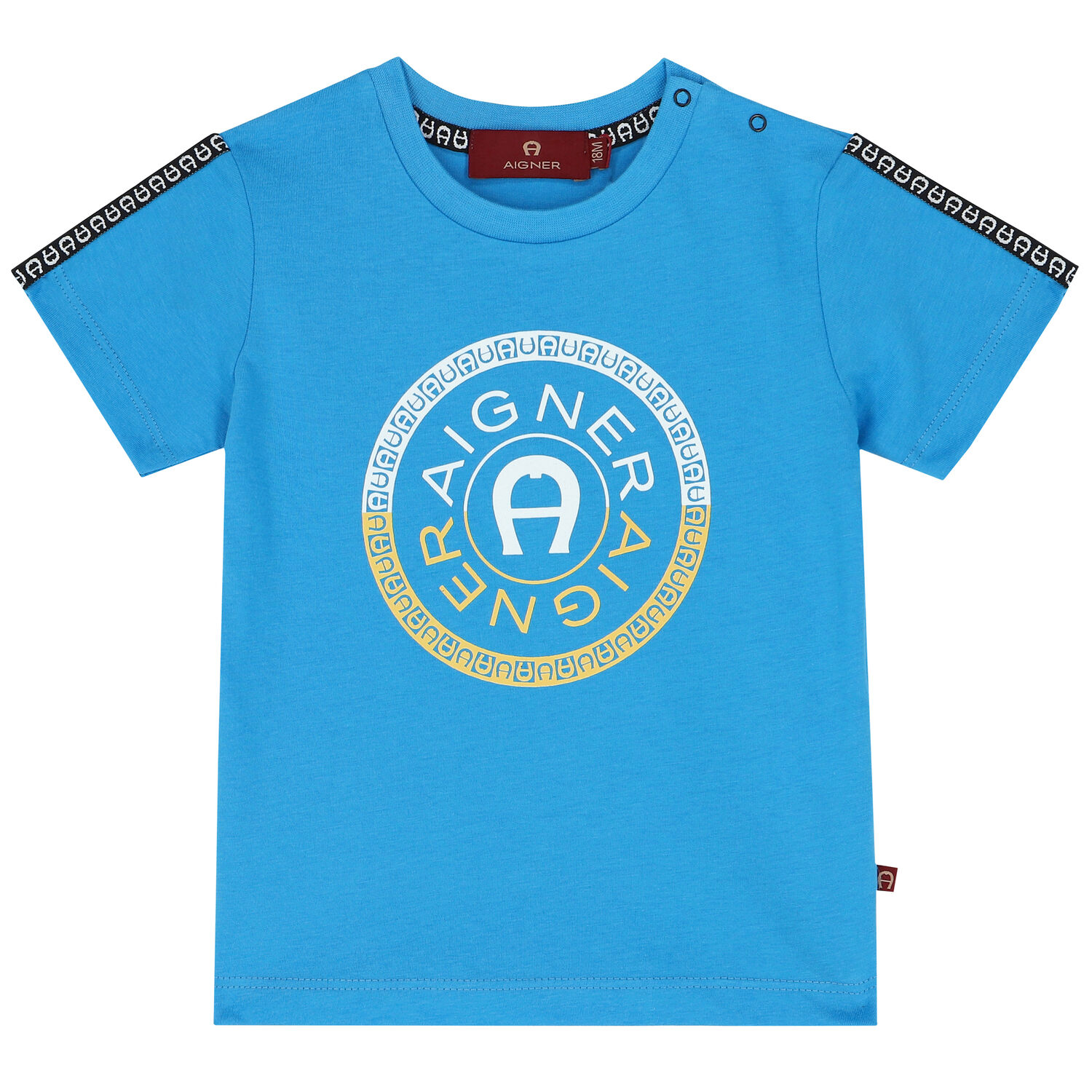 Younger Boys Blue Logo T-Shirt, 2, hi-res