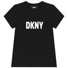 Girls Black Logo T-Shirt, 2, hi-res