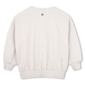 Girls Beige Logo Sweatshirt