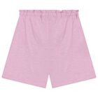 Girls White & Pink Fruits Shorts Set, 1, hi-res