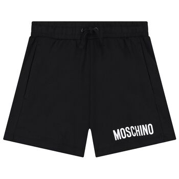 Boys Black Logo Shorts