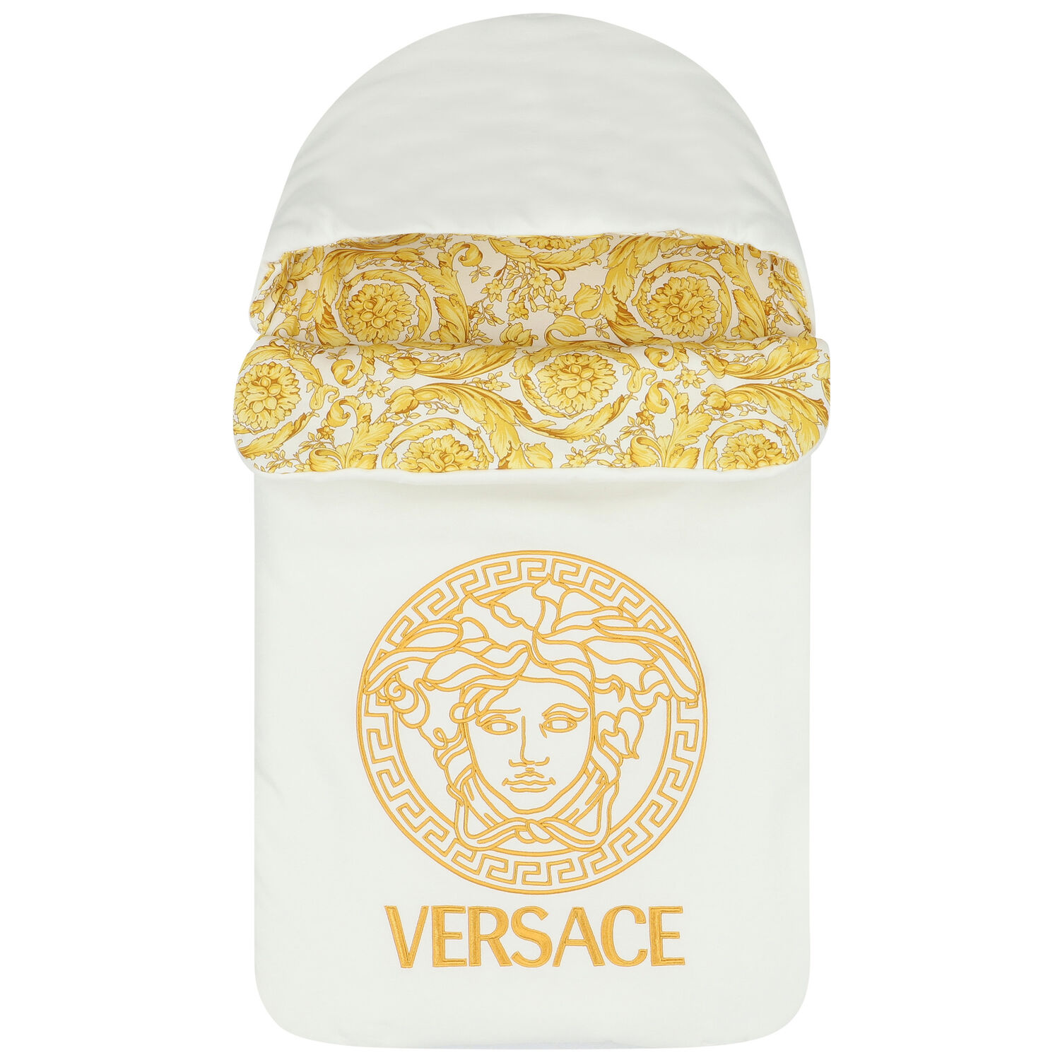 Ivory & Gold Barocco Logo Baby Nest, 1, hi-res