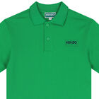 Boys Green Logo Polo Shirt, 1, hi-res