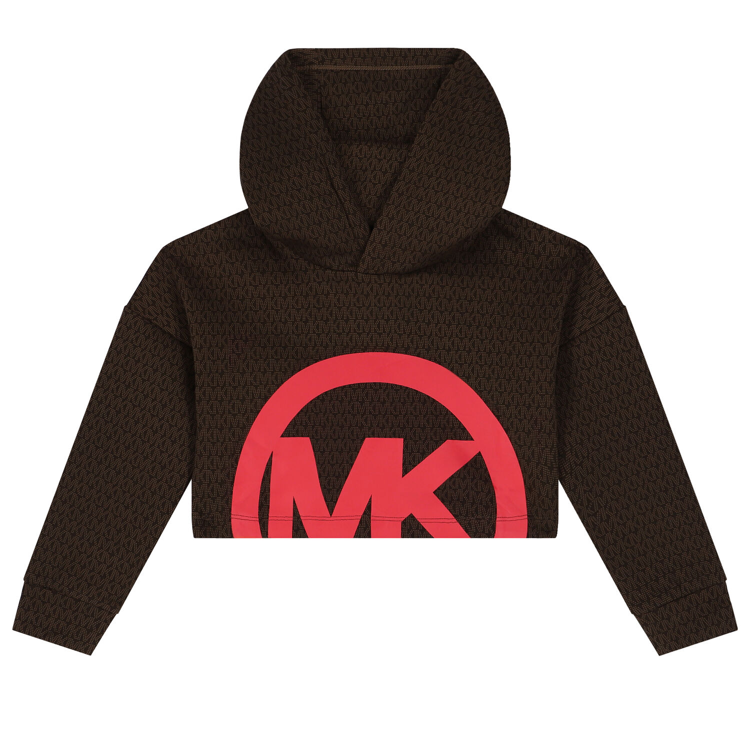 Girls Brown Logo Hooded Top, 1, hi-res image number null