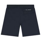 Boys Navy Blue Logo Shorts, 2, hi-res
