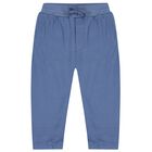 Baby Boys Beige, White & Blue Tracksuit (3 Piece), 1, hi-res