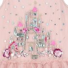 Girls Pink Tulle Castle Dress, 1, hi-res