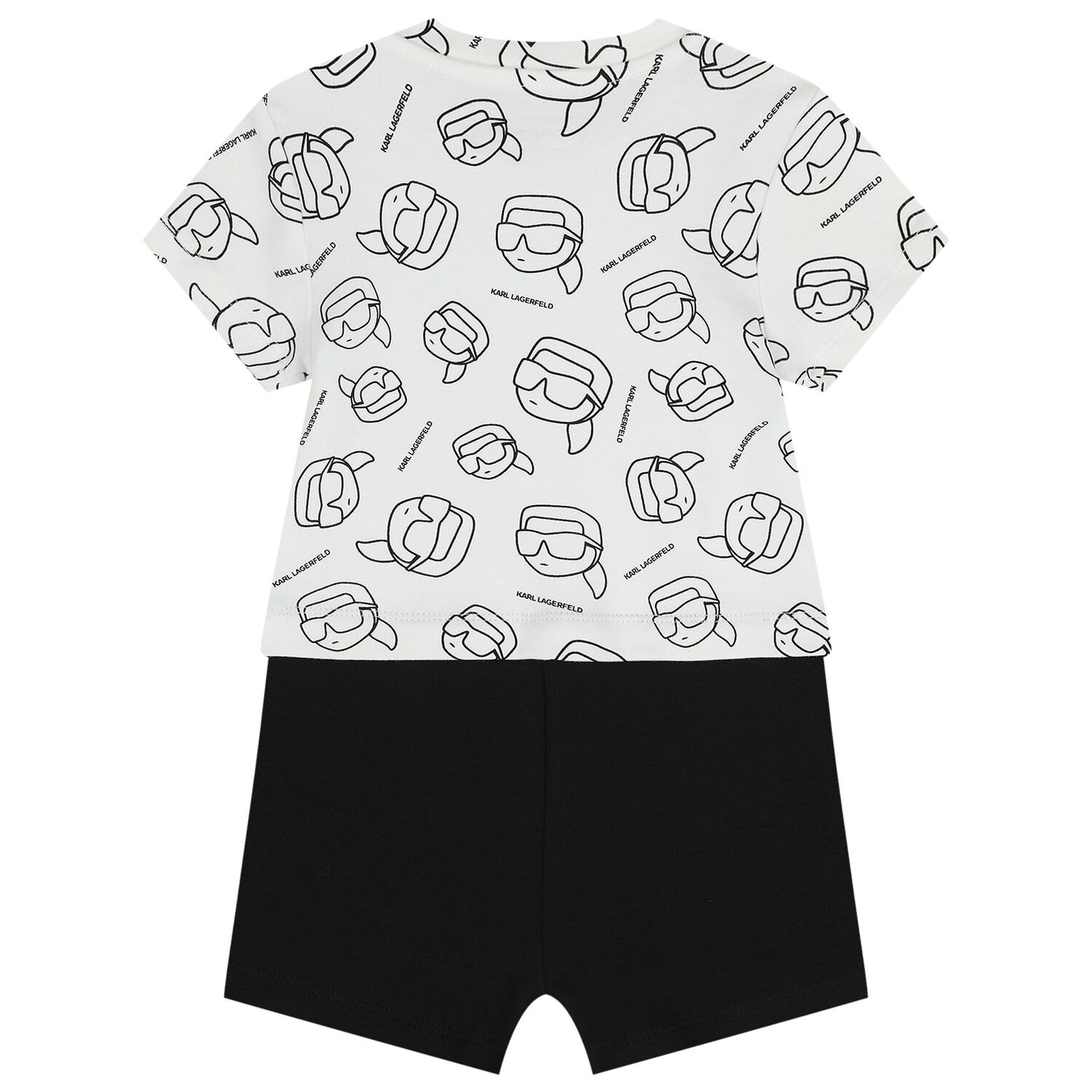 Baby Boys White & Black Ikonik Romper, 1, hi-res