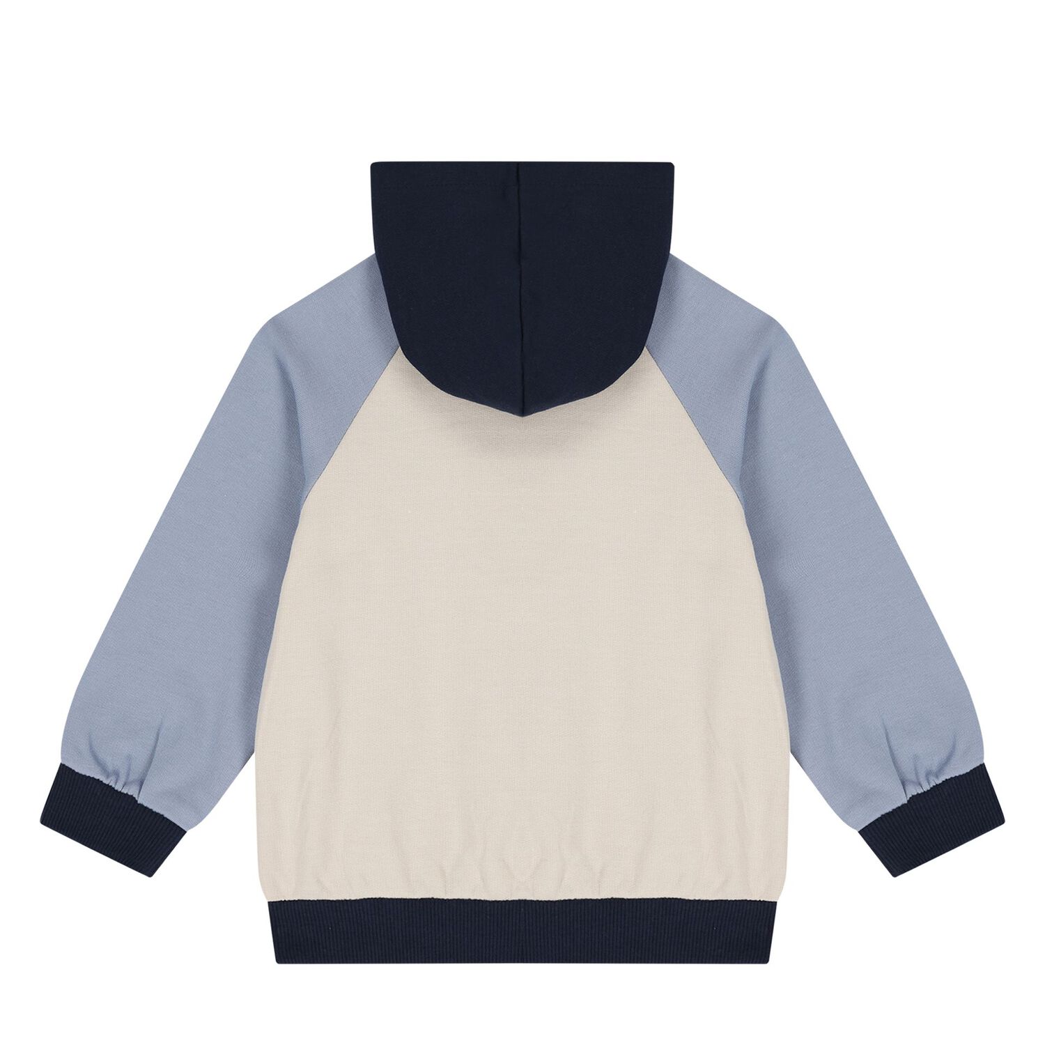 Younger Boys Blue, Beige & Navy Blue Fox Tracksuit Set, 1, hi-res