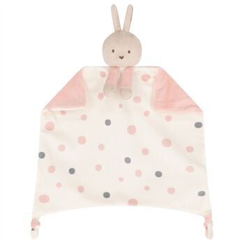 Baby Girls Ivory & Pink Rabbit Comforter