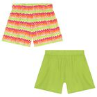 Girls Green & Pink Shorts ( 2-Pack ), 1, hi-res