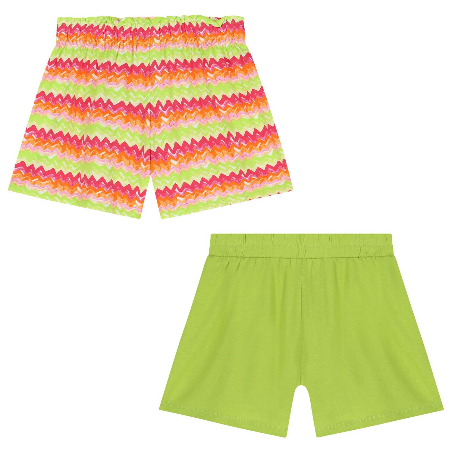 Girls Green & Pink Shorts ( 2-Pack ), 1, hi-res