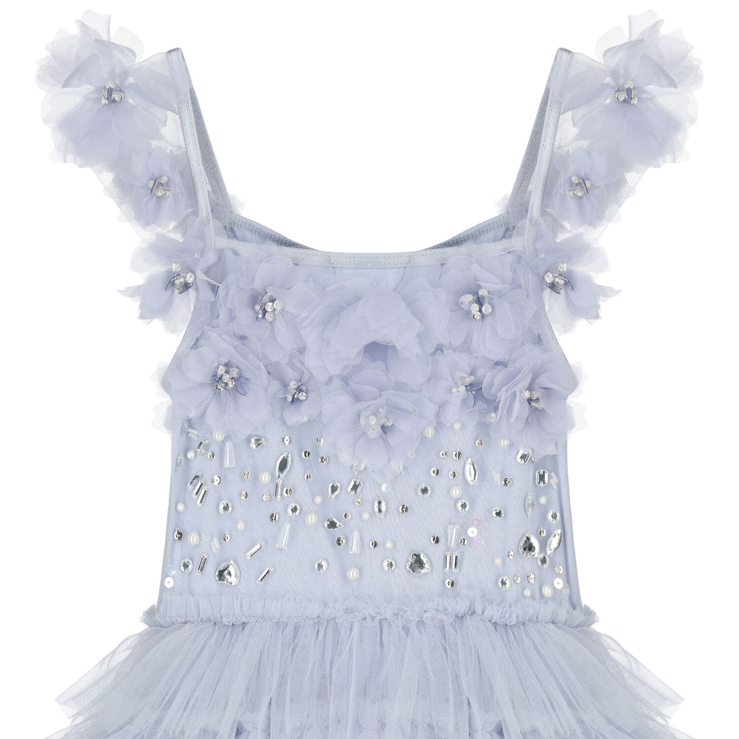 Girls Blue Sequin Tulle Dress, 1, hi-res image number null
