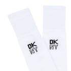 Girls White Logo Socks, 1, hi-res
