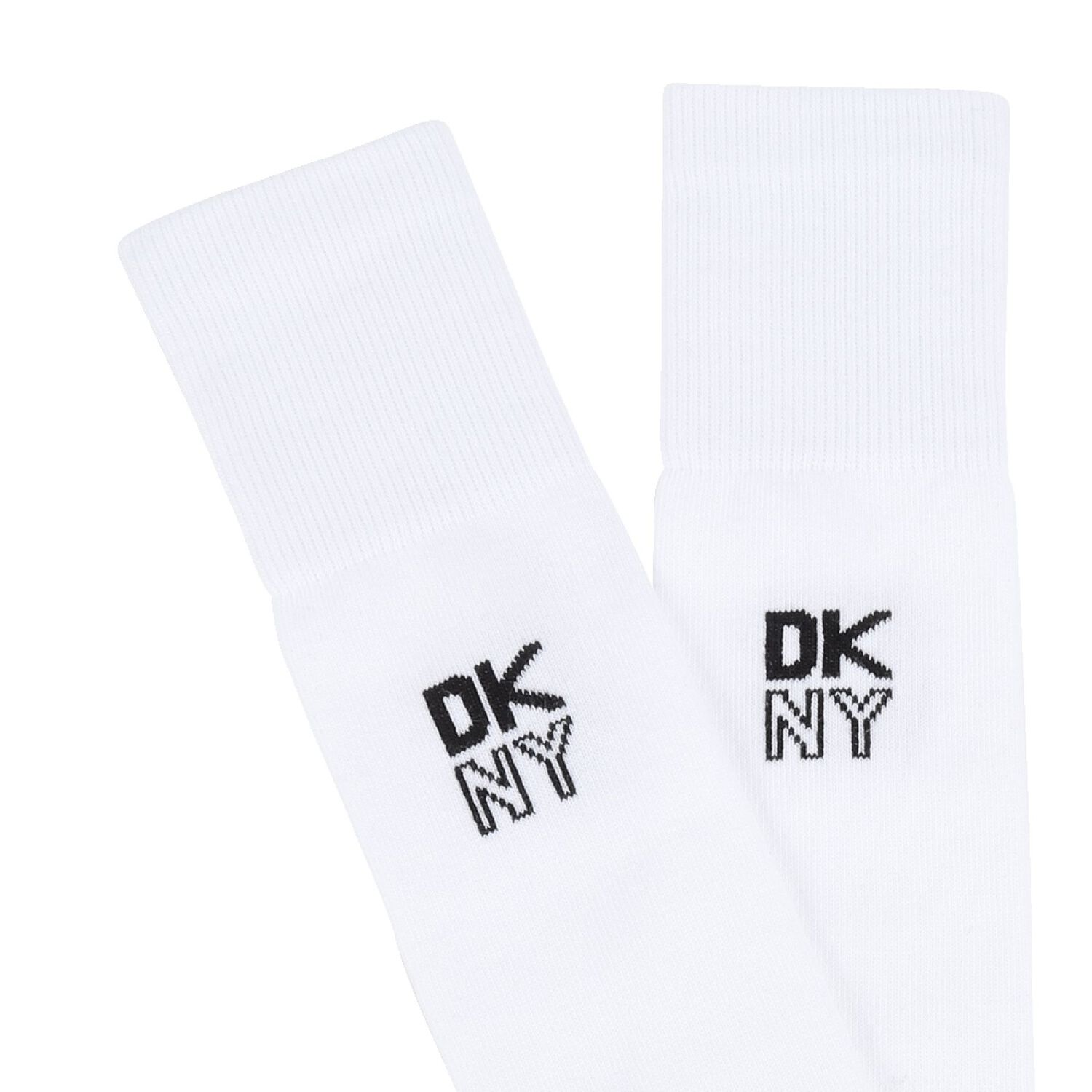 Girls White Logo Socks, 1, hi-res