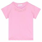 Girls Pink Embellished T-Shirt, 1, hi-res