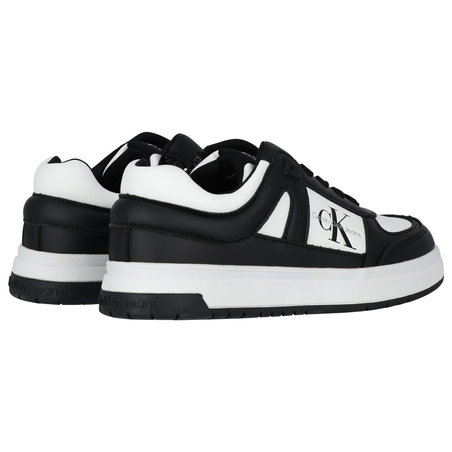 Boys White & Black Logo Trainers, 1, hi-res image number null