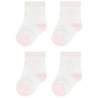 Baby Girls White & Pink Socks ( 2-Pack ), 1, hi-res
