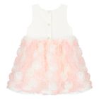 Baby Girls Ivory & Pink Roses Tulle Dress, 2, hi-res