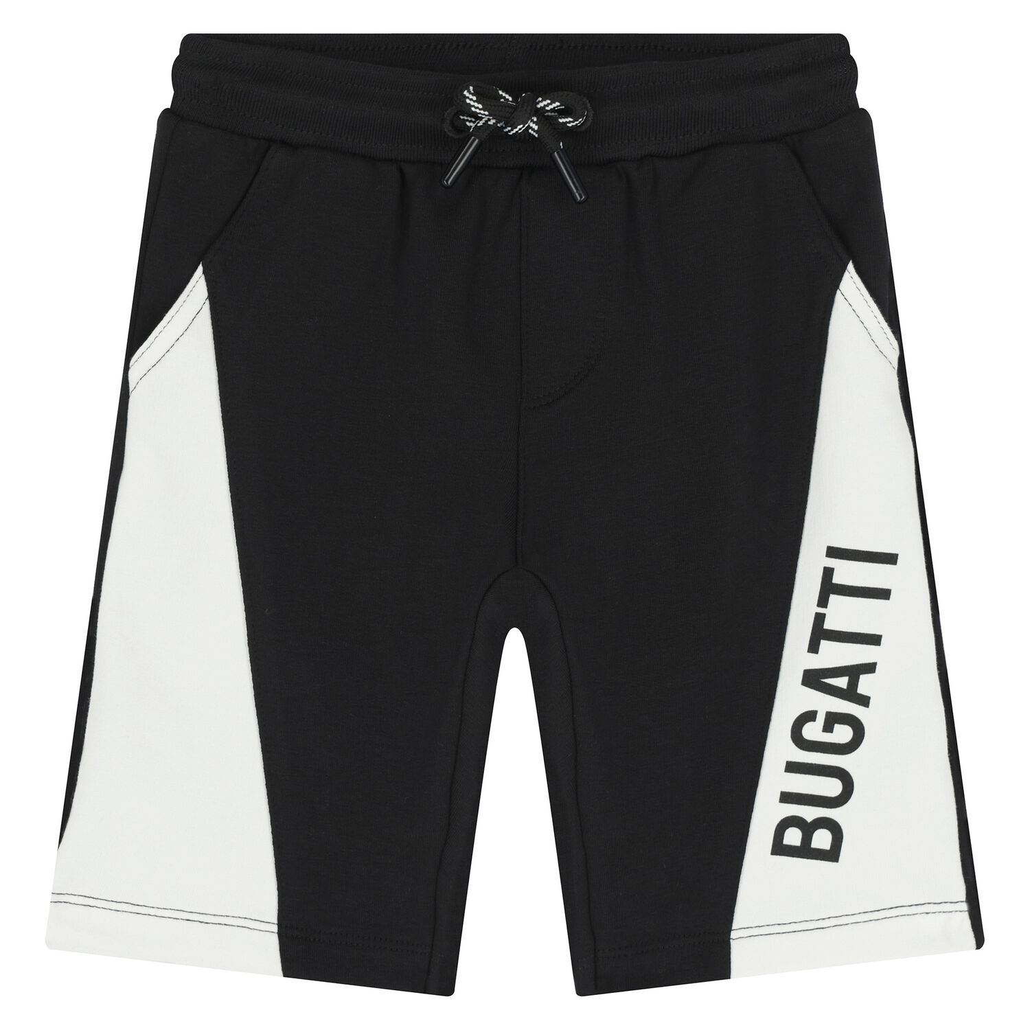 Younger Boys Black Logo Shorts, 1, hi-res