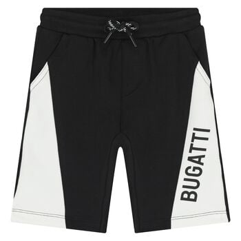 Younger Boys Black Logo Shorts