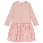 Girls Pink Liberty Dress, 1, hi-res