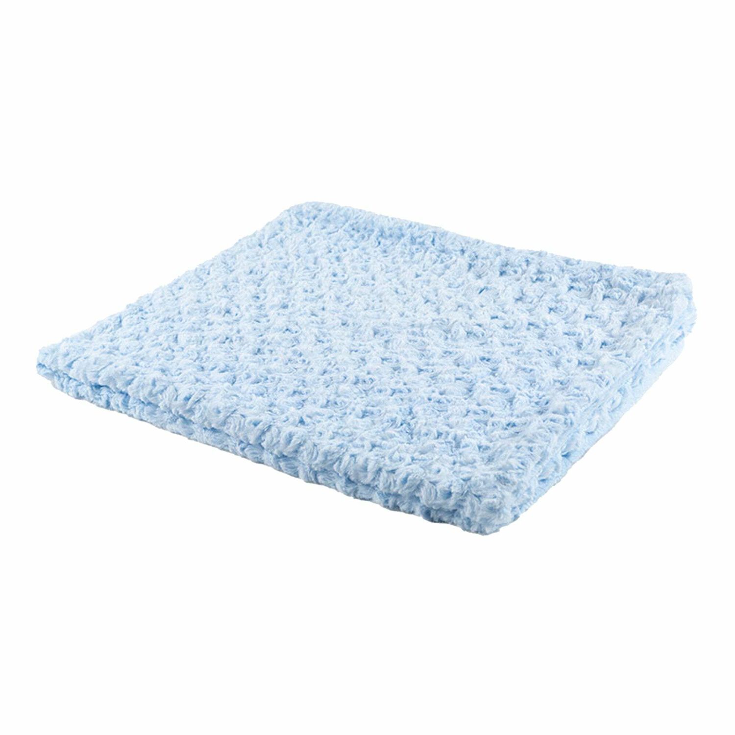 Baby Boys Blue Plush Blanket, 1, hi-res