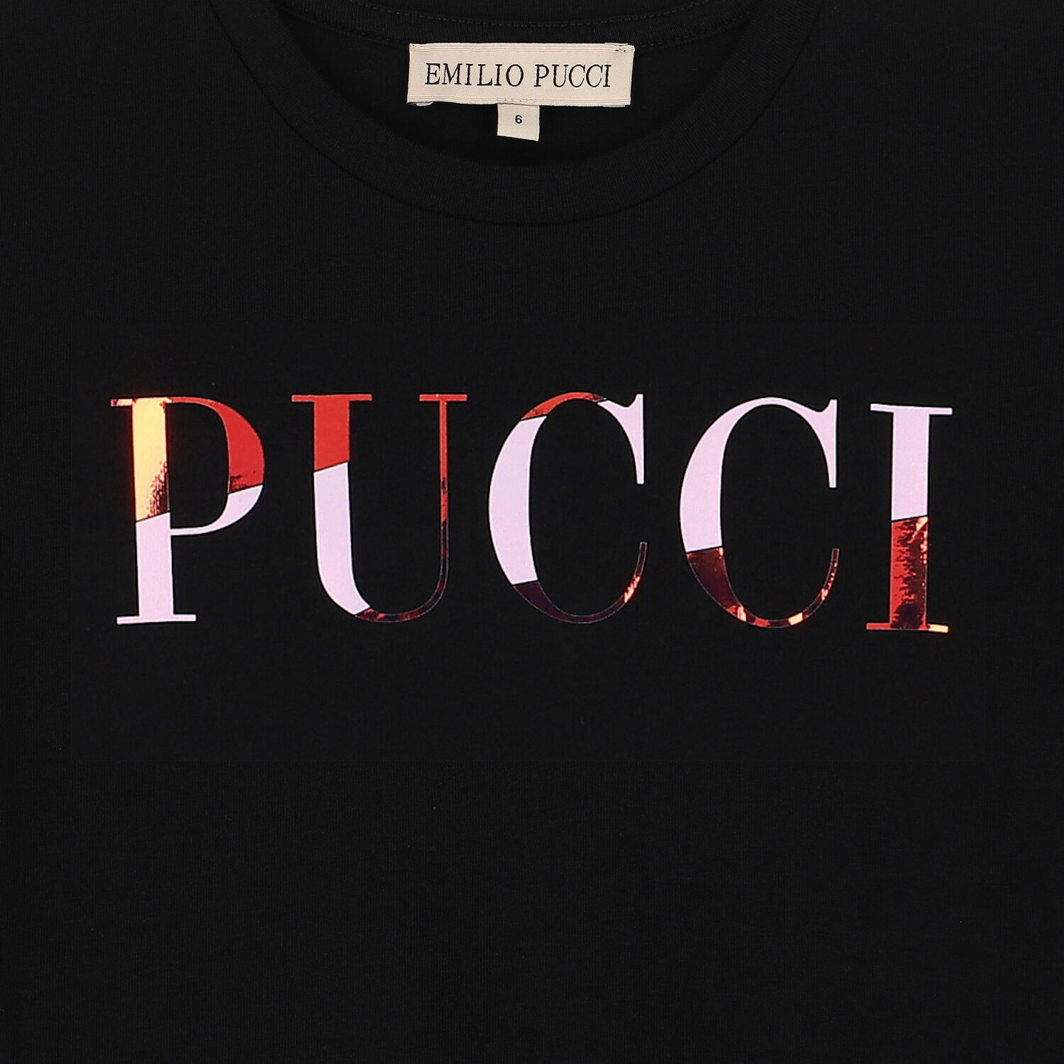 Girls Black Logo T-Shirt, 2, hi-res