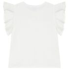 Girls White T-Shirt, 1, hi-res