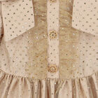Girls Gold Glitter Polka Dot Dress, 1, hi-res