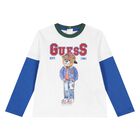 Younger Boys White & Green Logo Trousers Set, 1, hi-res