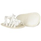 Baby Girls White Bow Sandals, 1, hi-res