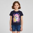 Girls Navy Blue Pony T-Shirt, 1, hi-res