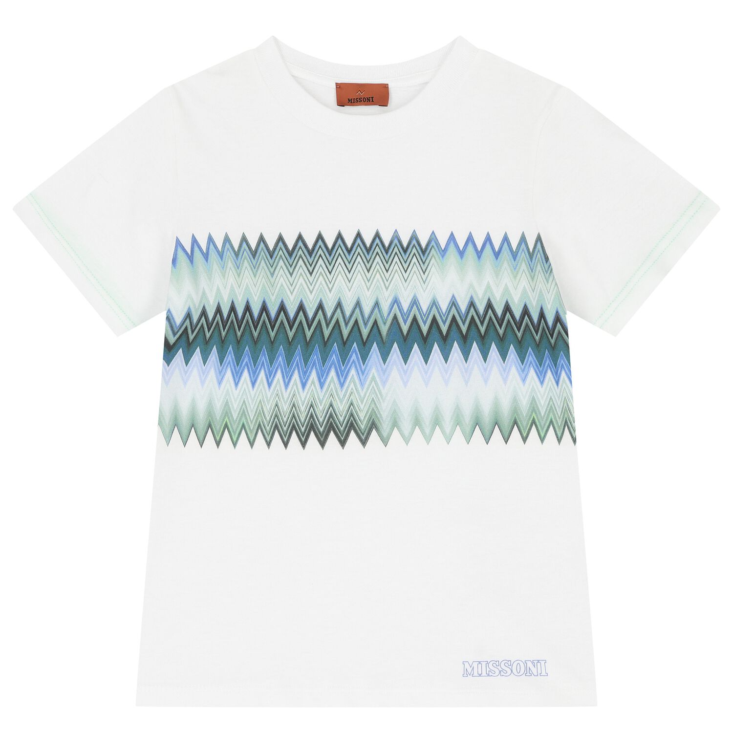 Boys White Boys Zigzag T-Shirt, 1, hi-res