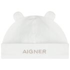 White Logo Baby Hat, 1, hi-res