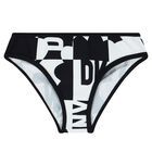 Girls Black & White Logo Bikini, 1, hi-res