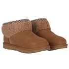 Girls Beige Classic Ultra Mini Suede Boots, 1, hi-res