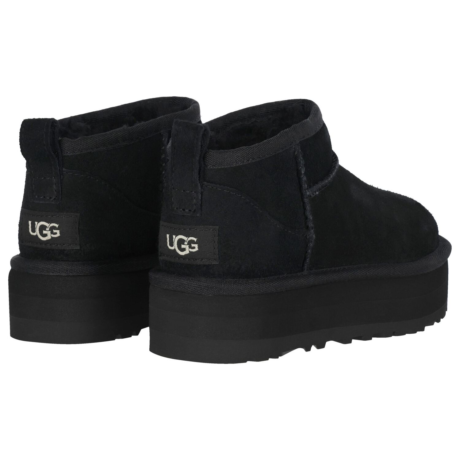 Girls Black Classic Ultra Mini Platform Suede Boots, 1, hi-res